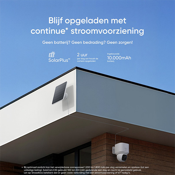 Eufy Solocam E30 Solar met bewegingssensor | 2K | Wit Eufy 123led.nl